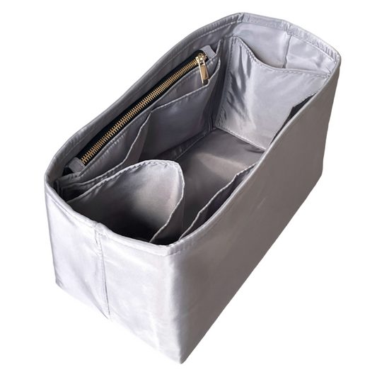 [Prada Double Bag Large] Waterproof Nylon Bag Organizer - Customized Purse Insert, Tote Liner Protector, Handbag Organiser (Type D, Single Zip)
