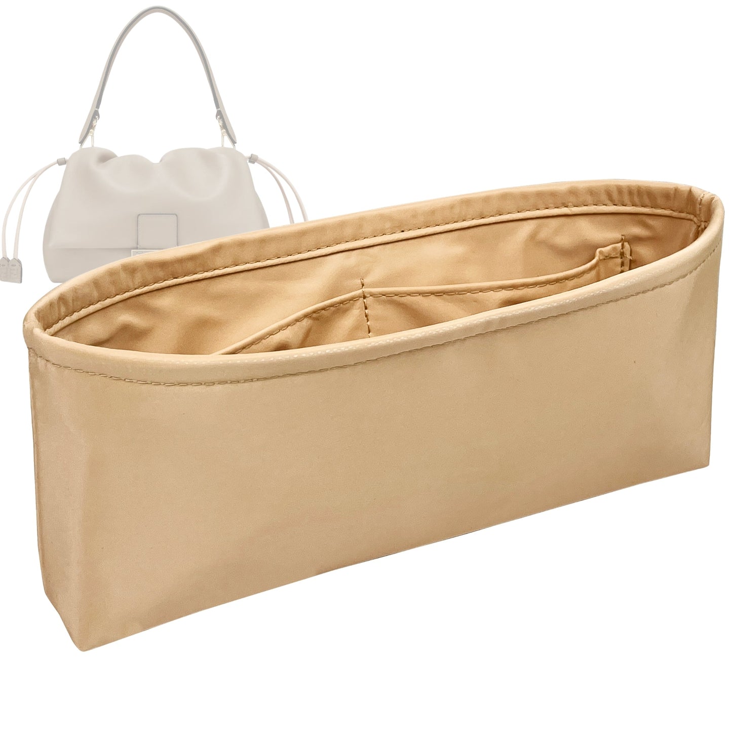 Organizer for [Mamma Baguette Medium, Fendi] Bag Insert (Nylon, Slim Shape)