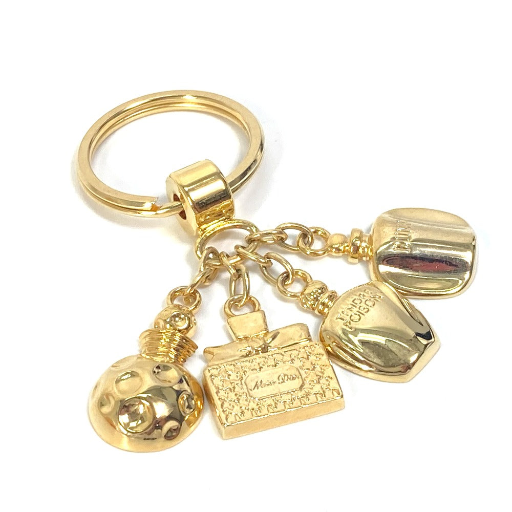 Christian Dior key ring Gold Plated gold Perfume Bag charm Women