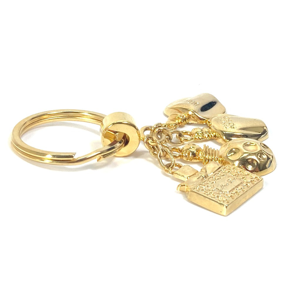 Christian Dior key ring Gold Plated gold Perfume Bag charm Women