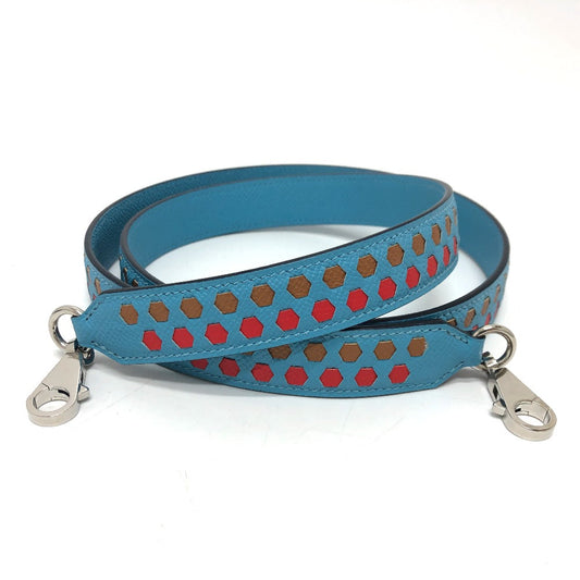 HERMES Shoulder strap Epsom blue bandouliere Women