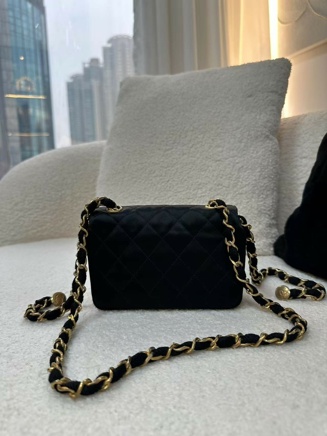 Chanel (1986-88) Classic Mini Satin Bag