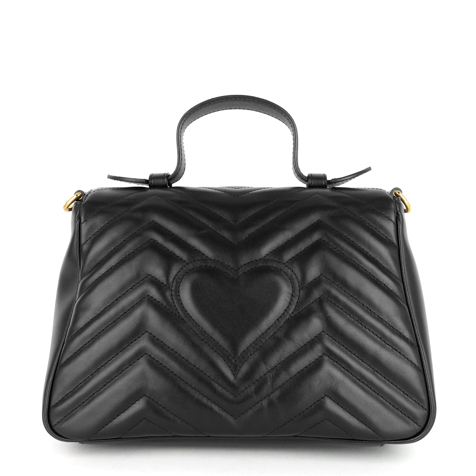 Gucci GG Marmont Small Matelass? Calfskin Top Handle Shoulder Bag