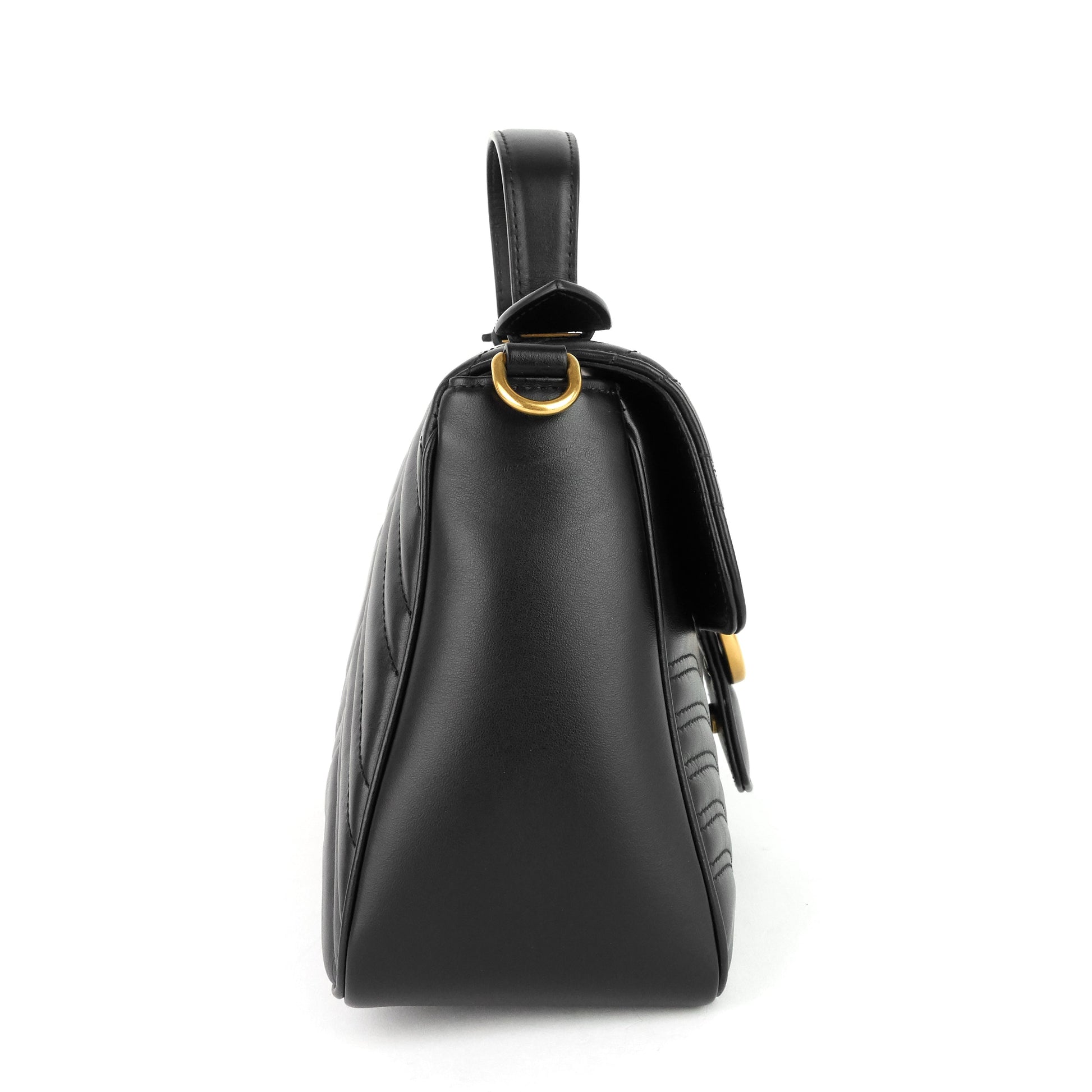 Gucci GG Marmont Small Matelass? Calfskin Top Handle Shoulder Bag