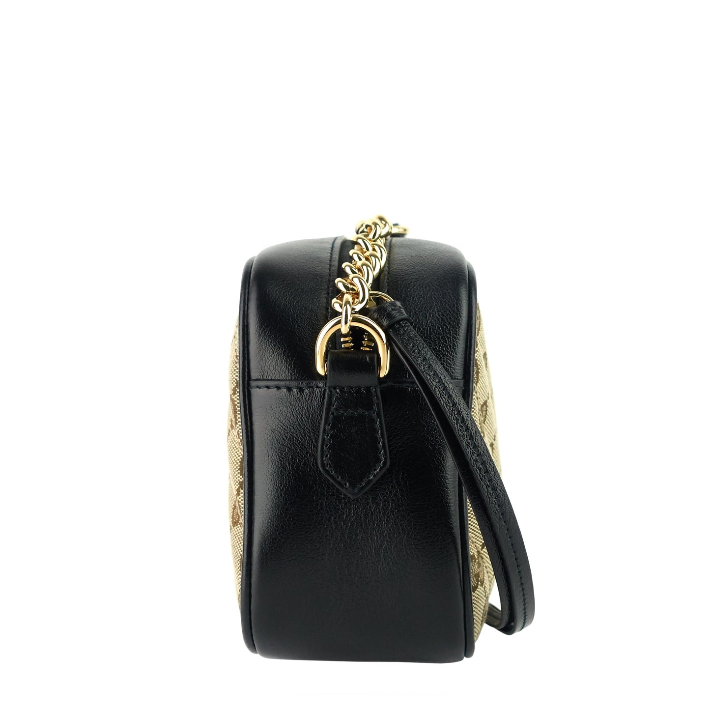 Gucci Marmont Small Monogram Canvas Chain Shoulder Bag