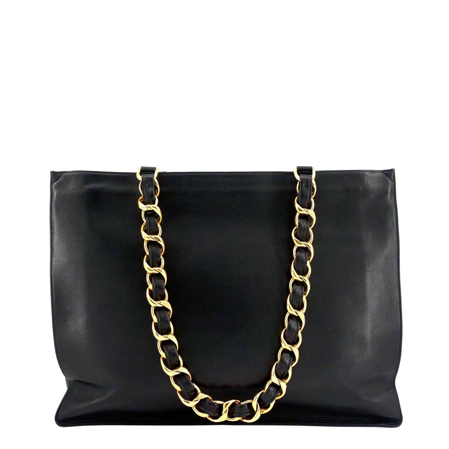 Chanel CC Chain XL Calfskin Leather Tote Bag