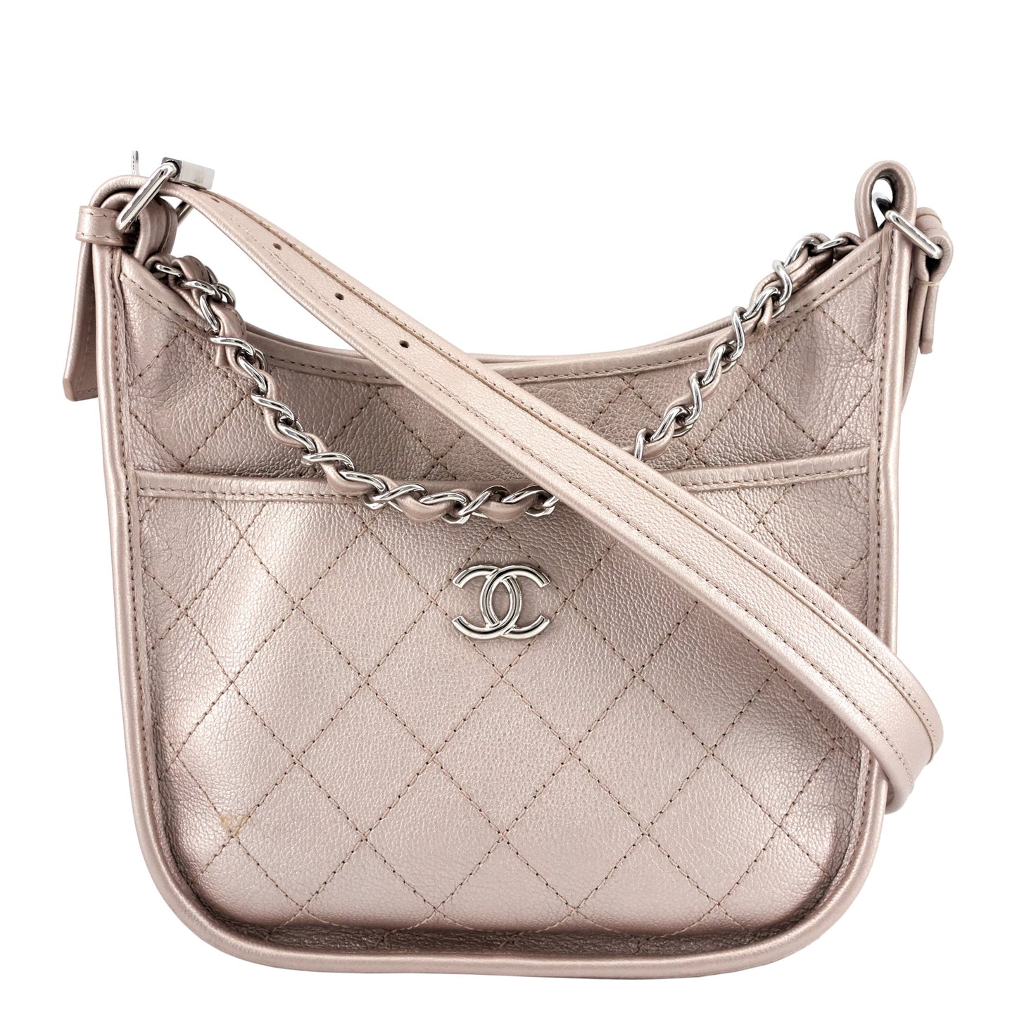 Chanel Jungle Stroll Small Quilted Leather Hobo Bag