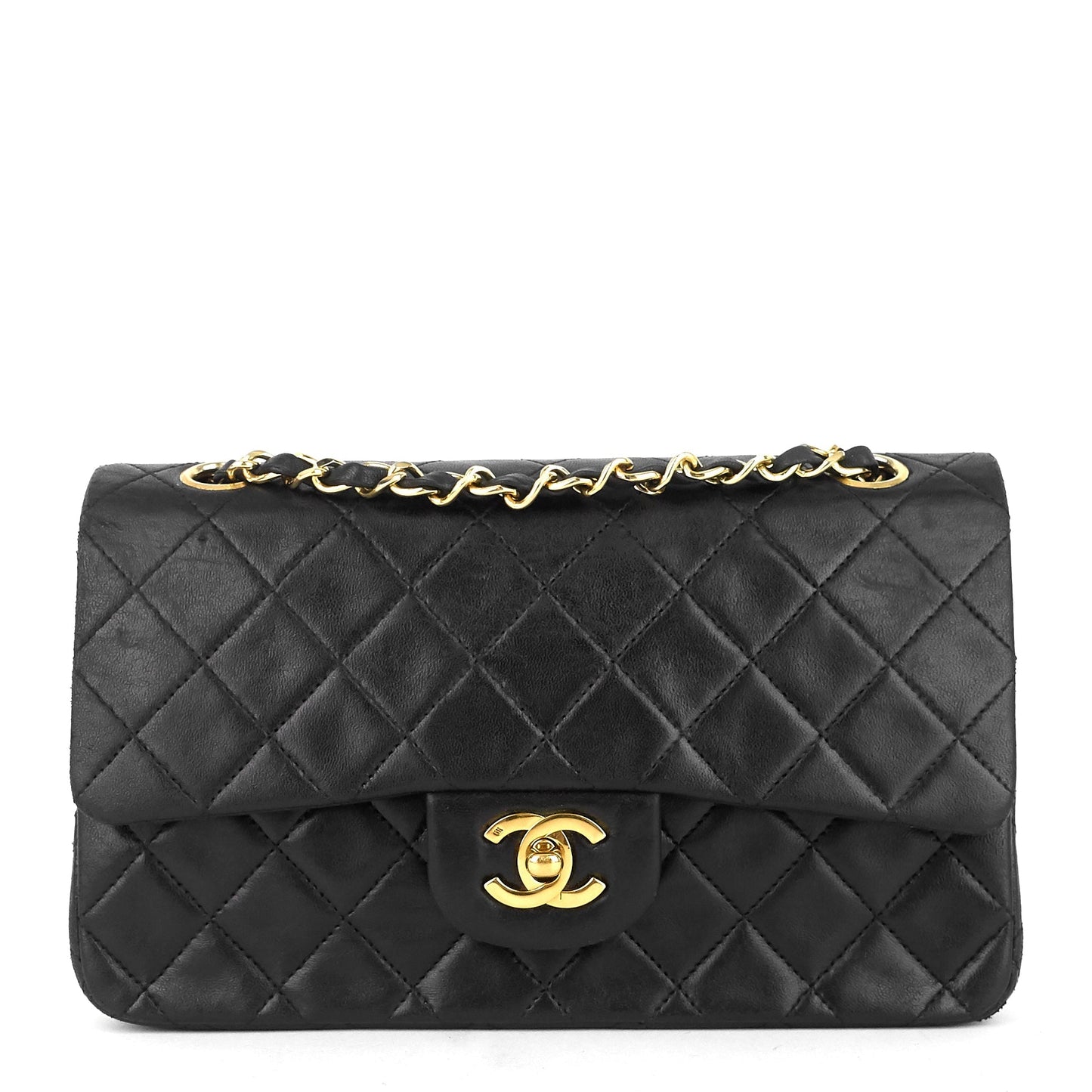 Chanel Double Flap Quilted Lambskin Leather Bag