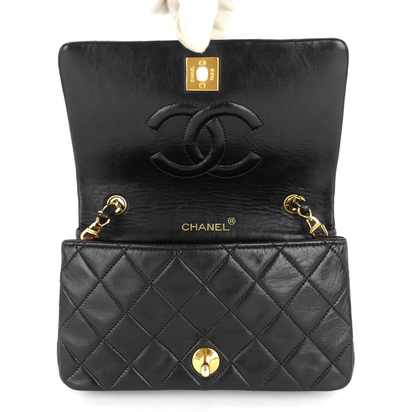 Chanel Lambskin Leather Small Single Flap Bag