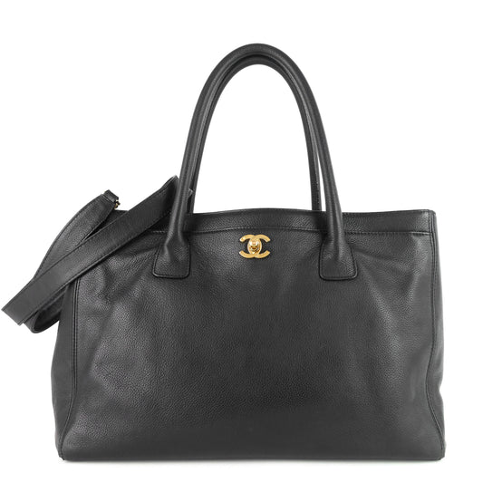 Chanel Executive Cerf XL Caviar Leather Tote Bag