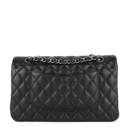 Chanel Double Flap Quilted Caviar Leather Bag