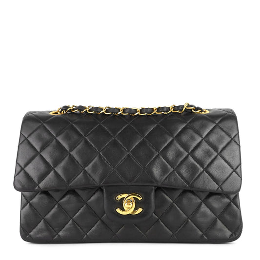 Chanel Double Flap Quilted Lambskin Leather Bag