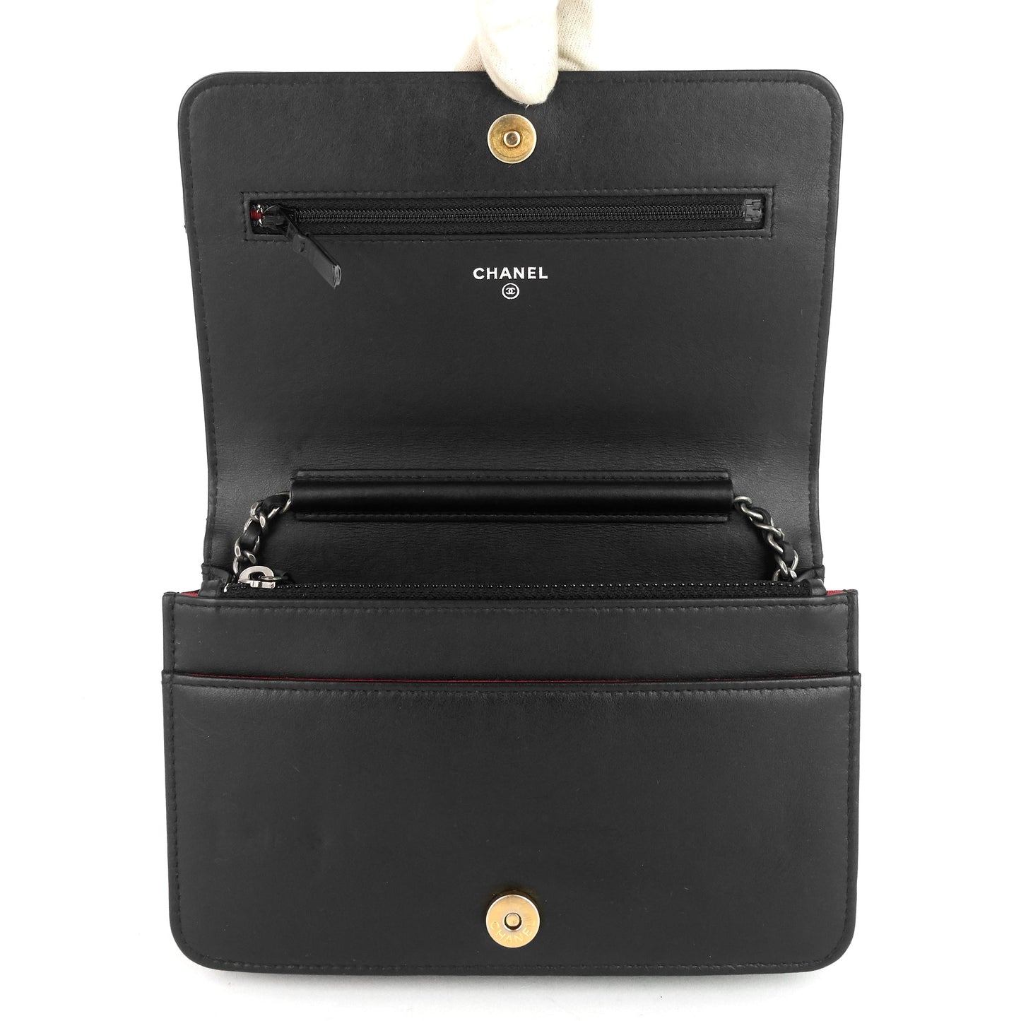 Chanel Gabrielle MatelassÃ© Calfskin Wallet on Chain WOC