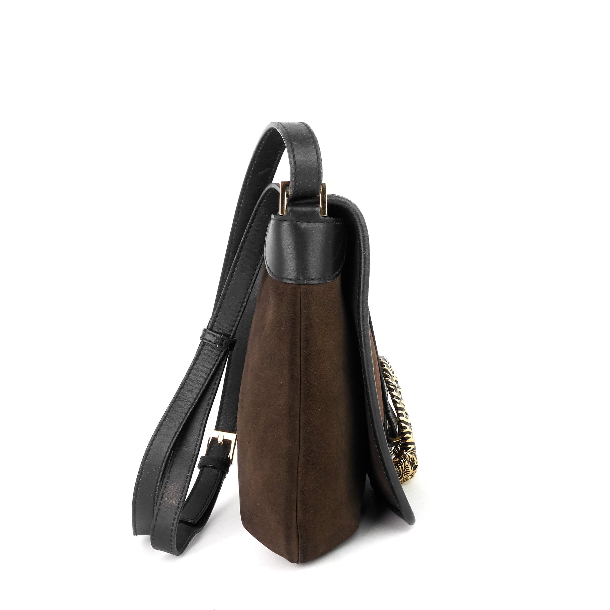 Gucci Dionysus Suede and Leather Shoulder Bag