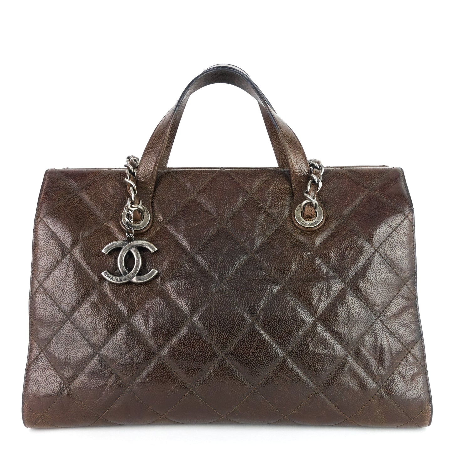 CHANEL CC Crave Glazed Caviar Tote Bag