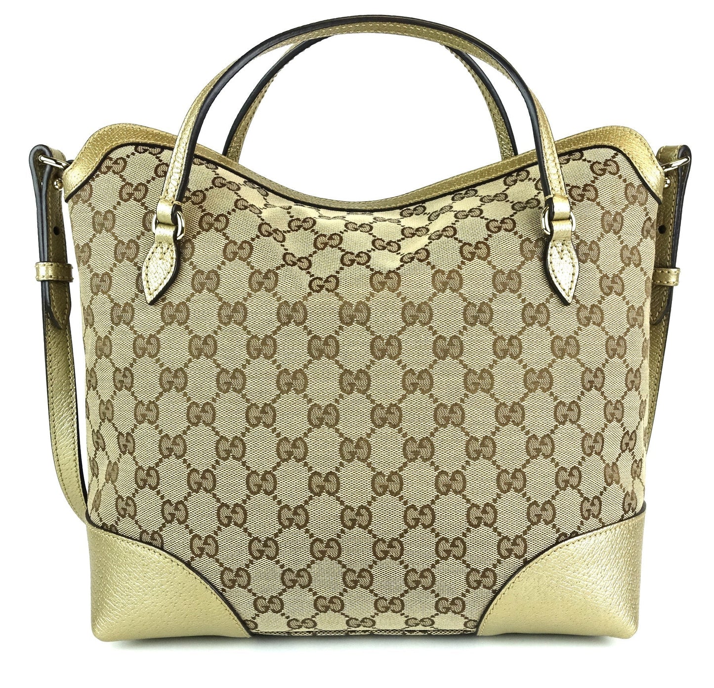 Gucci Bree Monogram Canvas Convertible Top Handle Bag