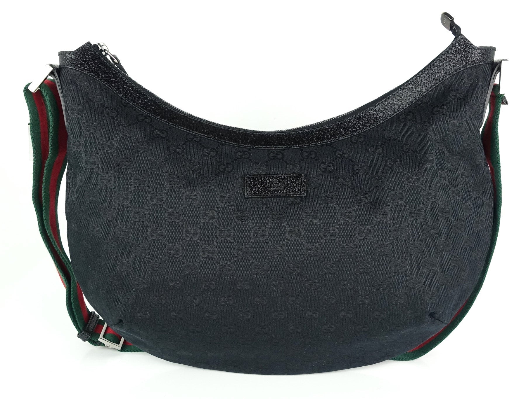 Gucci Monogram Canvas Web Strap Large Messenger Bag