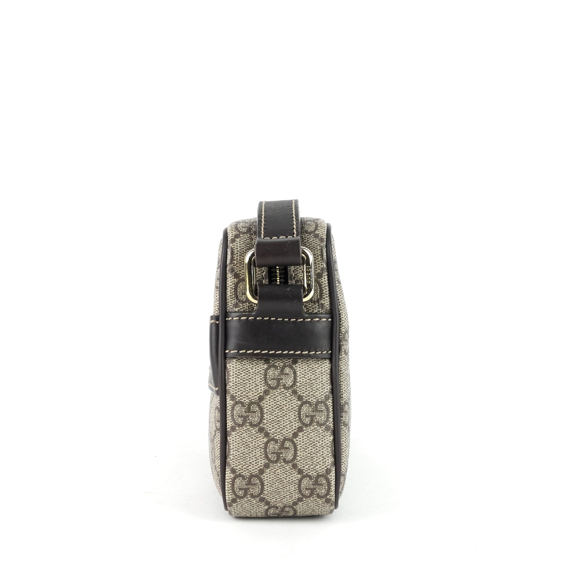 Gucci Front Zip GG Supreme Canvas Camera Bag