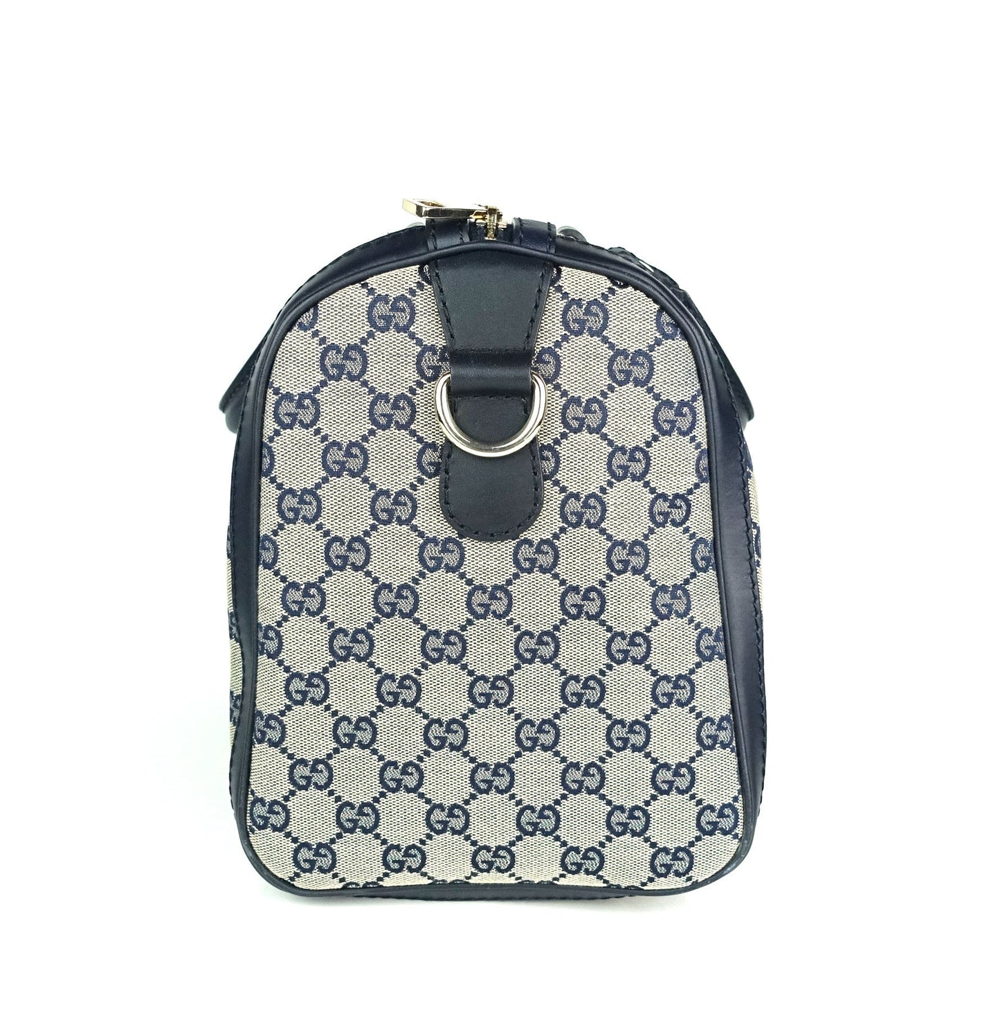 Gucci Monogram Canvas Web Boston Bag with Strap