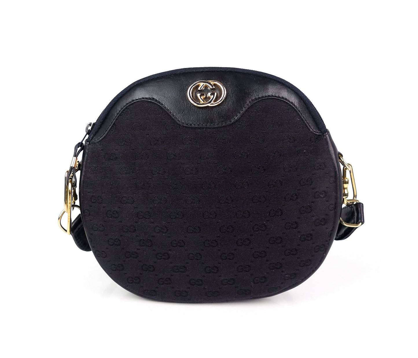 Gucci Monogram Canvas and Leather Bag