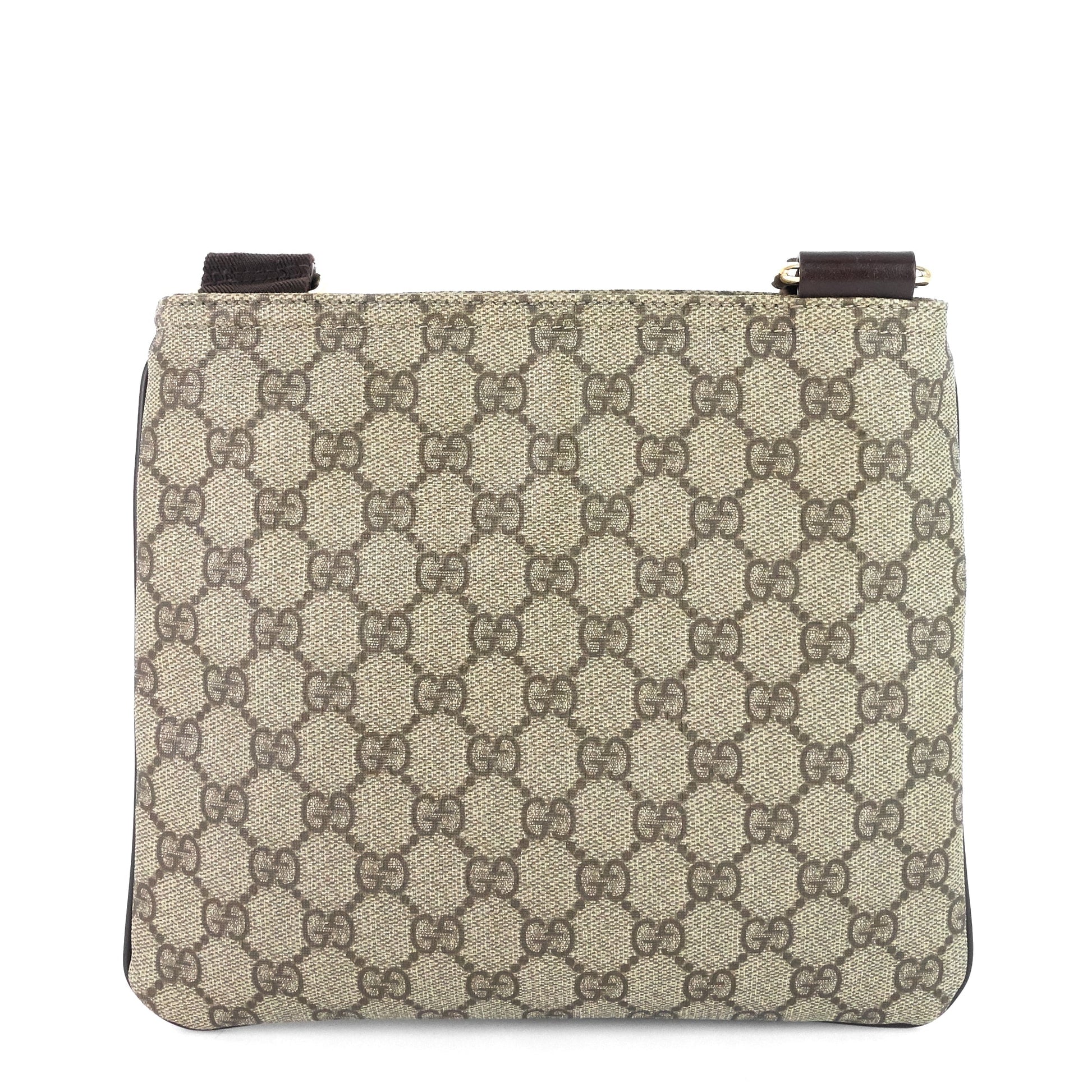 Gucci Zip Top Supreme Monogram Canvas Small Messenger Bag