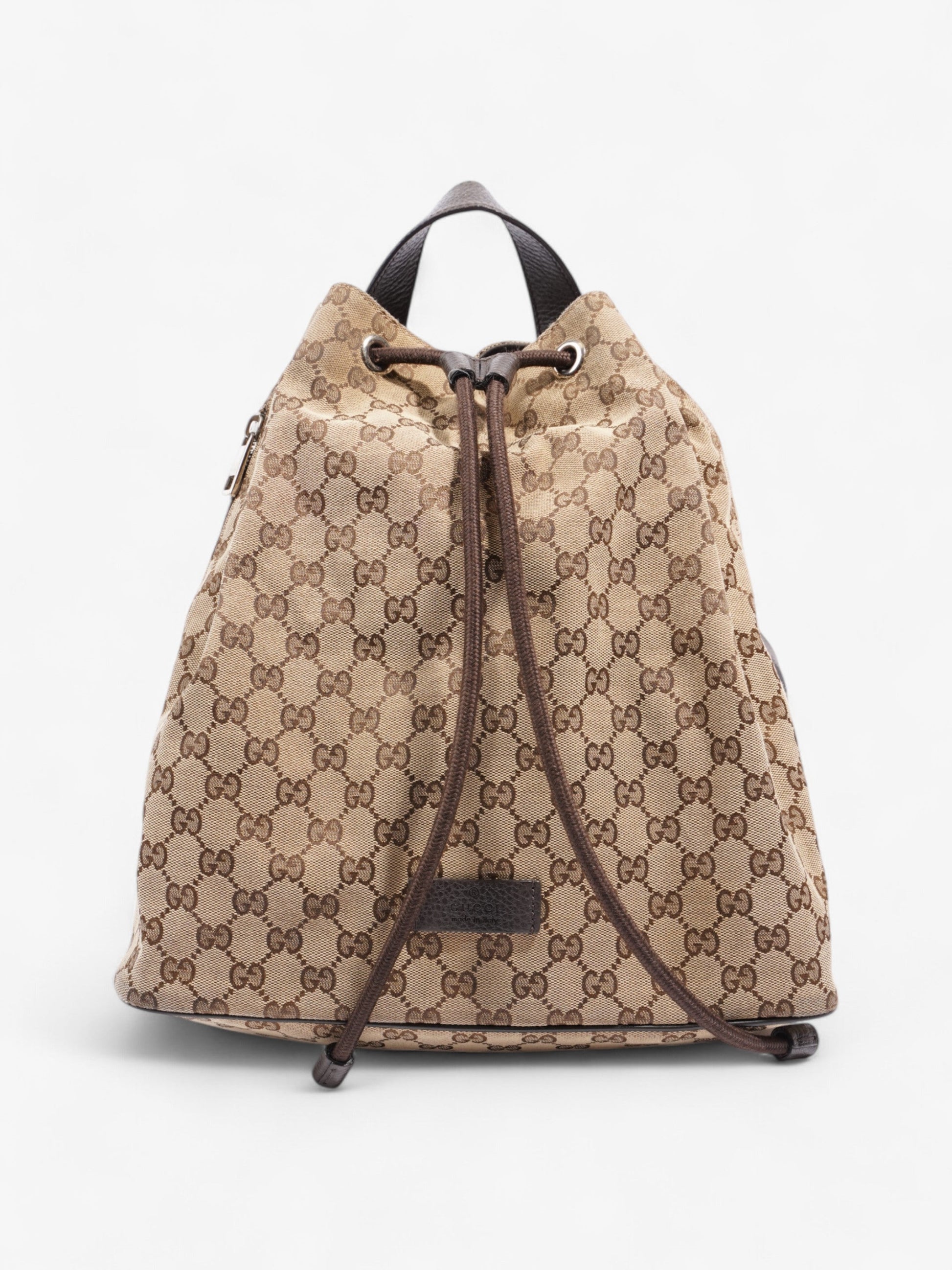 Gucci Drawstring Backpack GG Supreme Canvas
