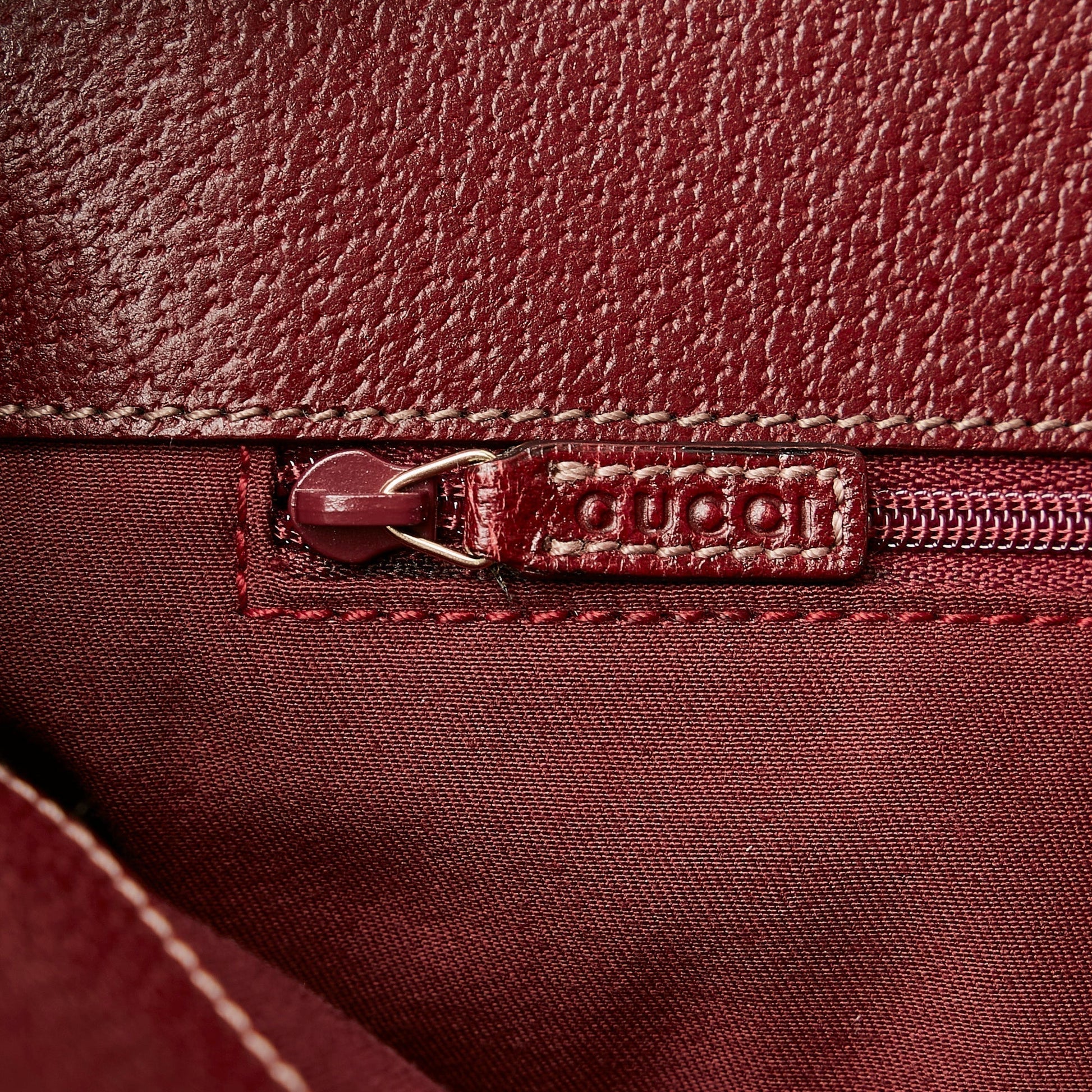 Gucci Leather Canvas Handbag
