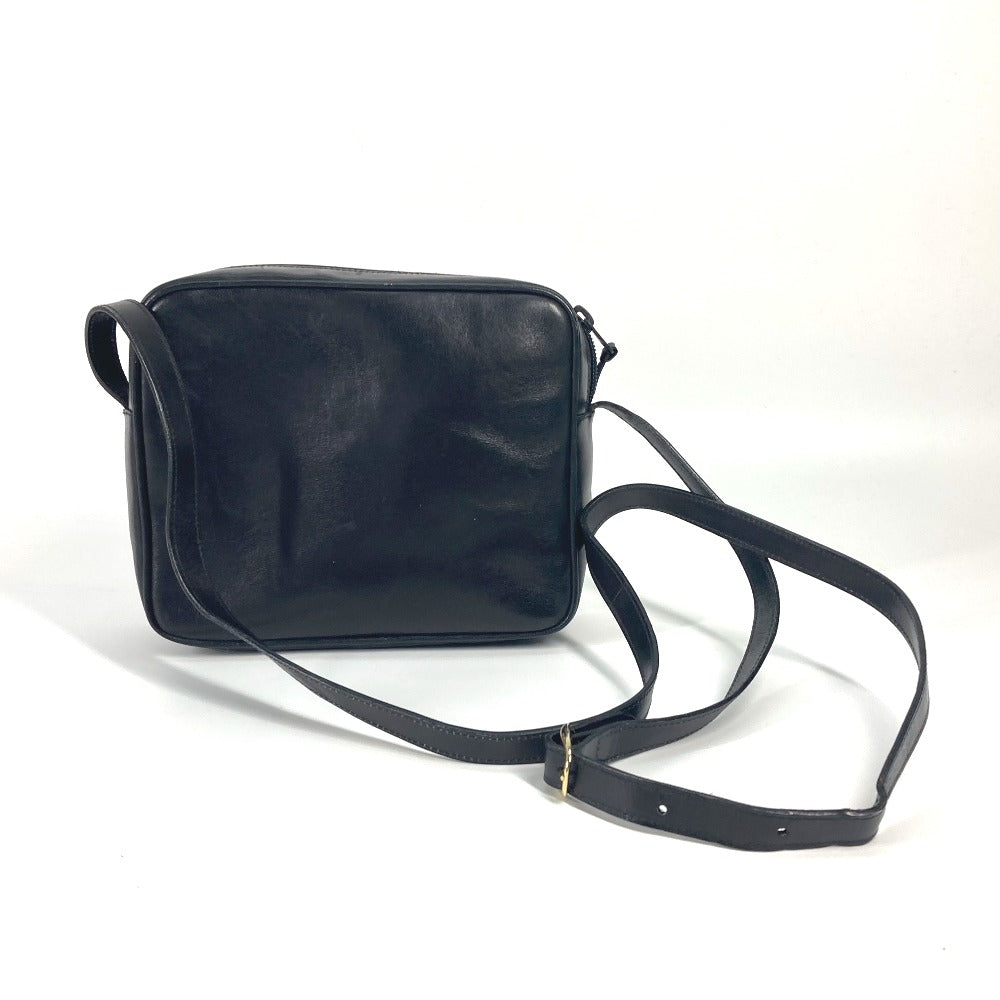 CELINE Shoulder Bag leather black Carriage Metal Women