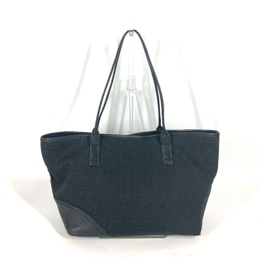 GUCCI Shoulder Bag 169946 GG canvas / leather black GG New Brit Tote Bag Women