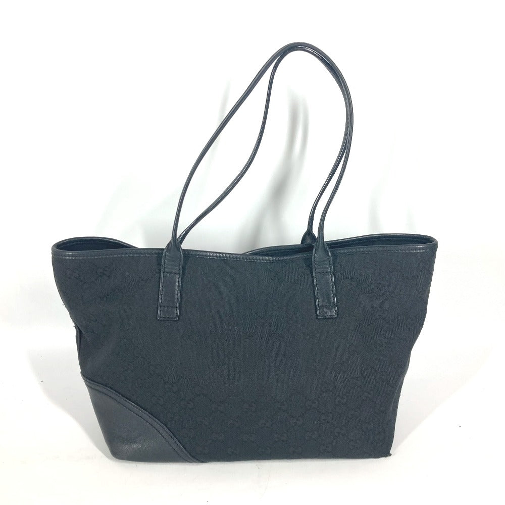 GUCCI Shoulder Bag 169946 GG canvas / leather black GG New Brit Tote Bag Women