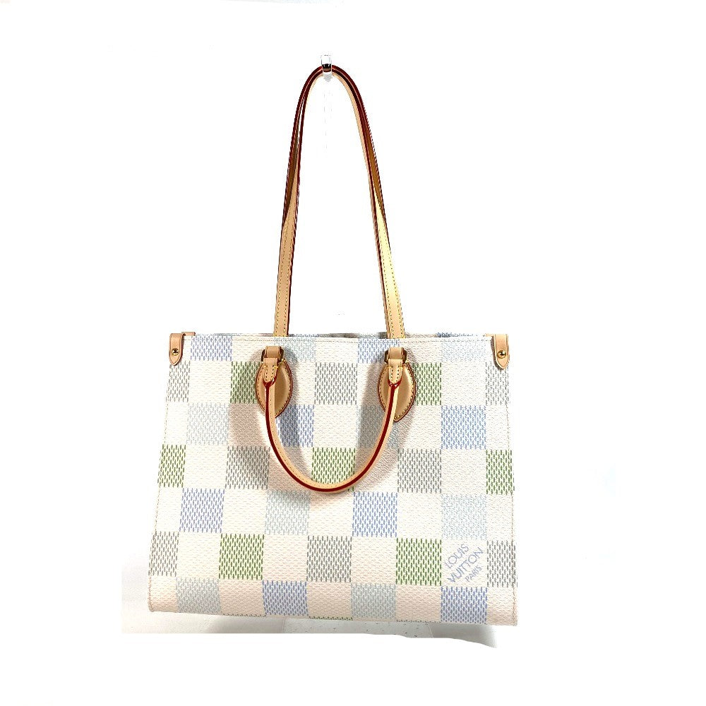LOUIS VUITTON Handbag Damier canvas white Pastel Damier On the Go MM