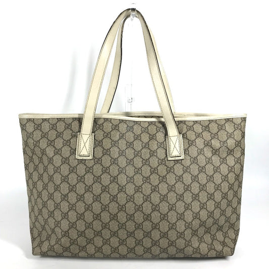 GUCCI Shoulder Bag 211137 GG Supreme canvas, leather beige GG Supreme Women