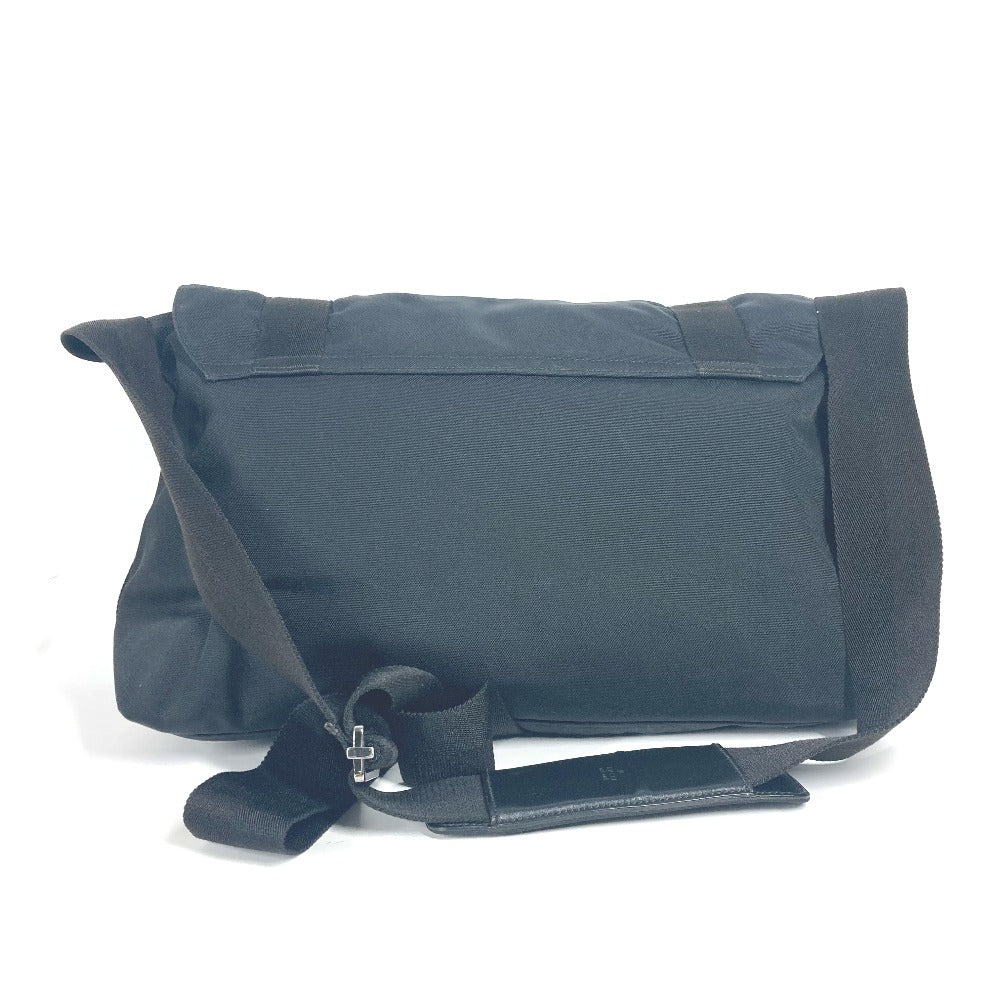GUCCI Shoulder Bag 122374 Leather / nylon black Messenger bag logo flap unisex(Unisex)