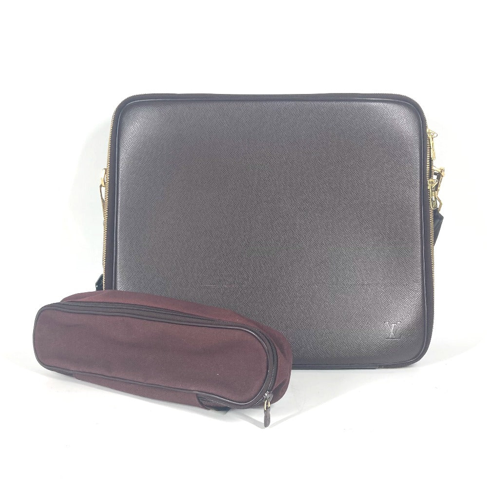 LOUIS VUITTON Handbag Taiga Leather wine-red Taiga Porto Ordina Tour Odessa