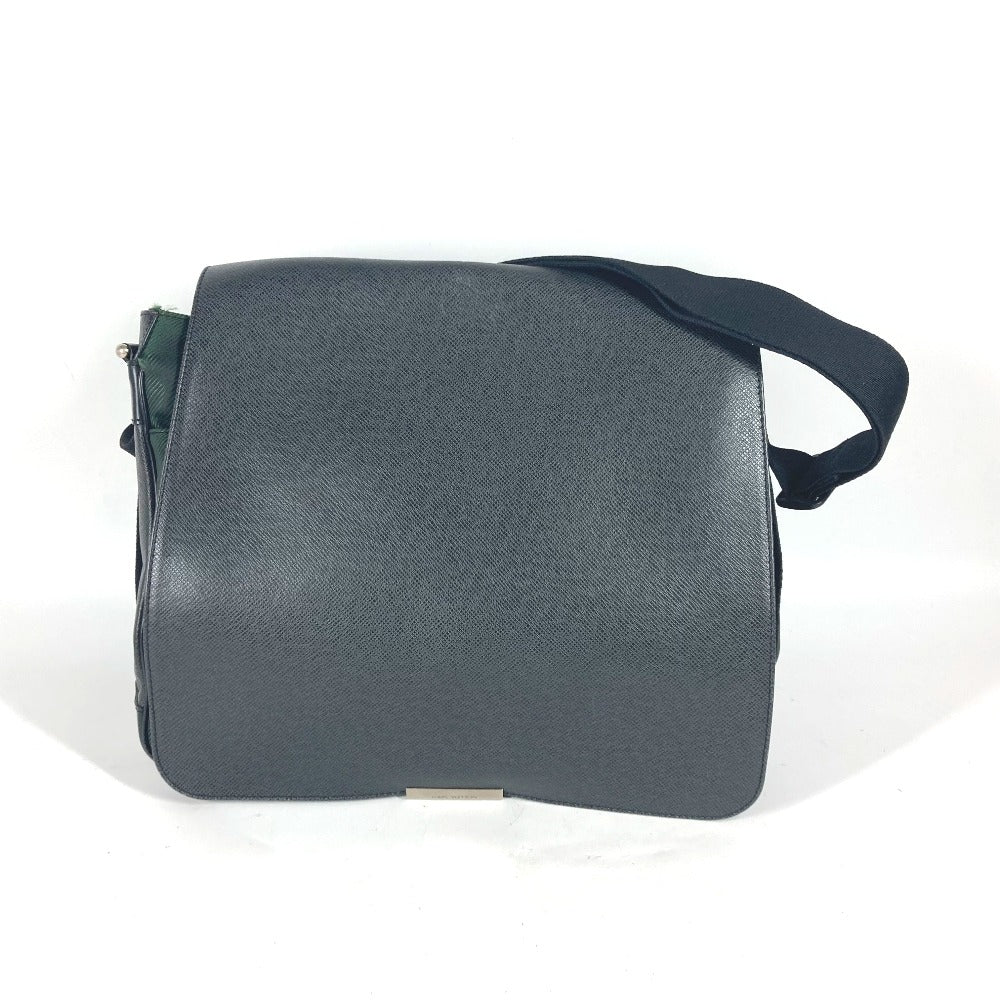LOUIS VUITTON Shoulder Bag Taiga Leather, Nylon Canvas black Taiga Victor