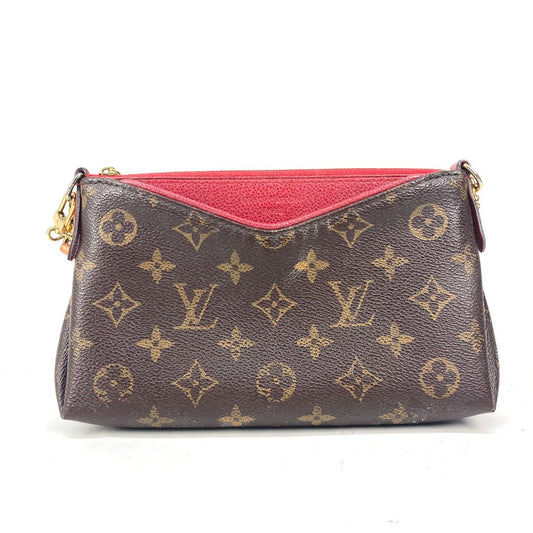 LOUIS VUITTON Shoulder Bag Monogram canvas Red Monogram Pallas clutch