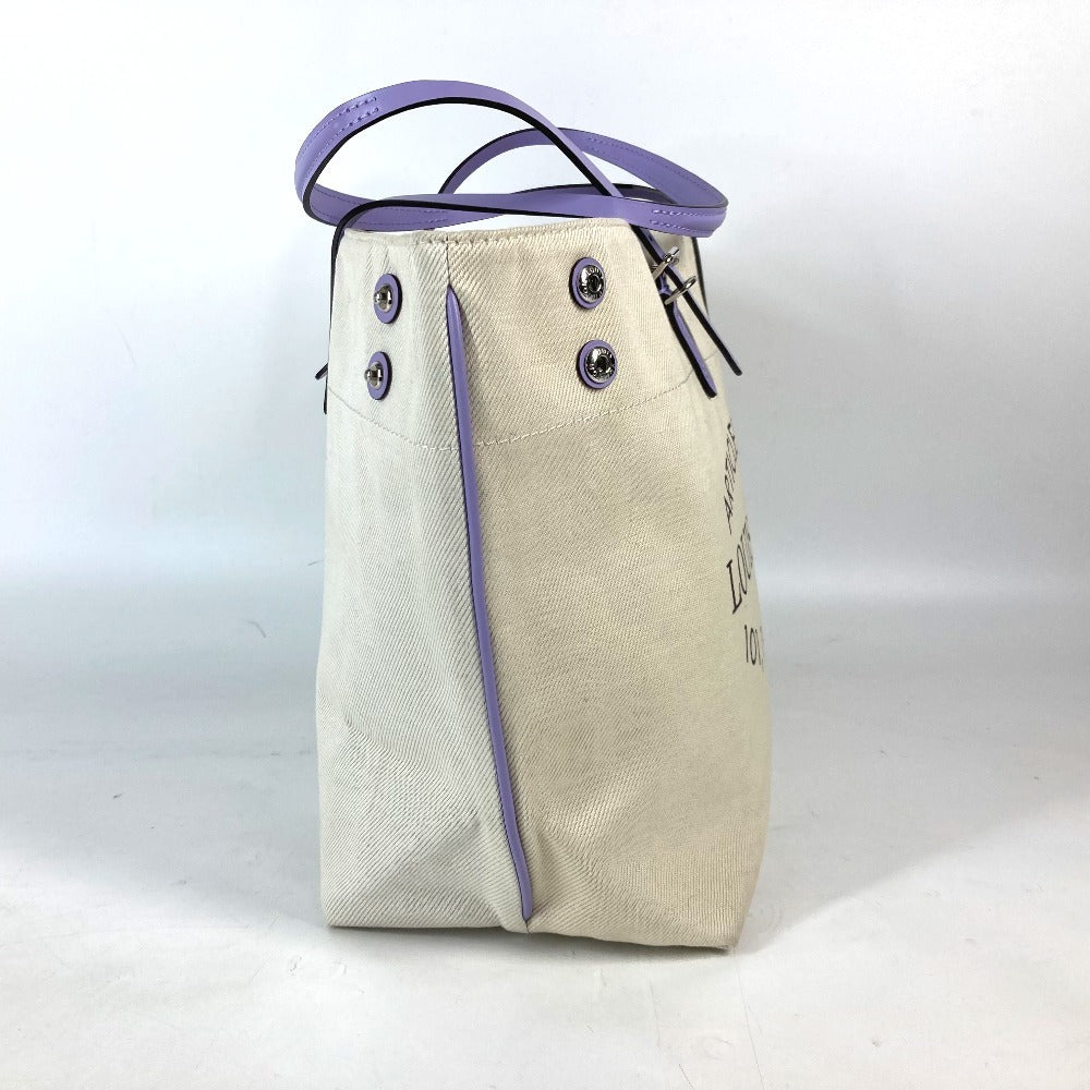 LOUIS VUITTON Shoulder Bag Leather / canvas purple Summer collection Hippo MM