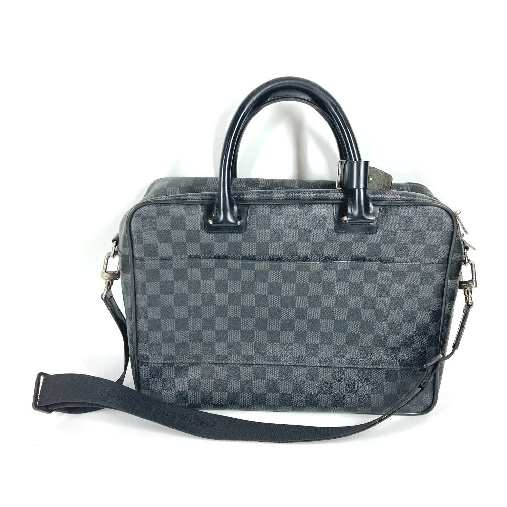 Luxury Women's Handbag | LOUIS VUITTON Business bag Damier Grafitto Canvas black Damier Grafitte Ikar unisex(Unisex)