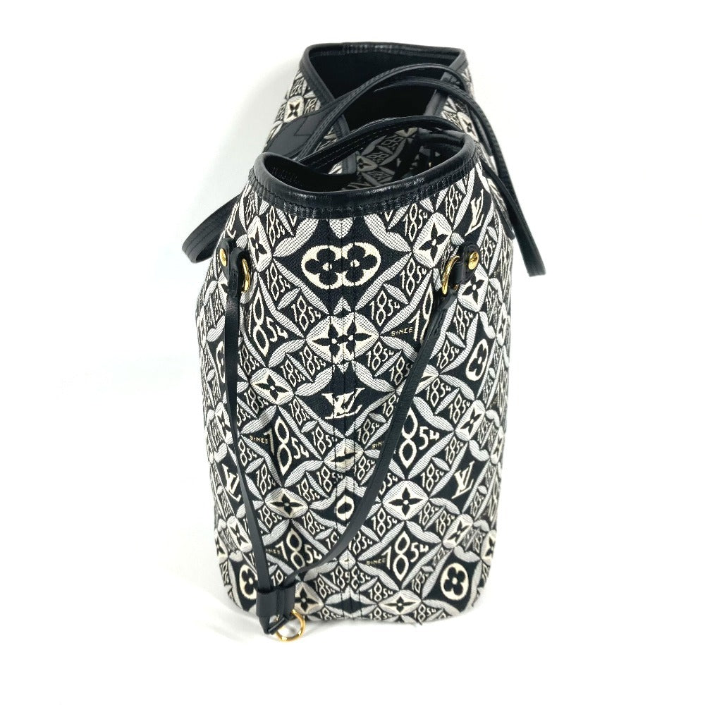 LOUIS VUITTON Shoulder Bag Jacquard, Leather black Monogram Neverfull MM Women