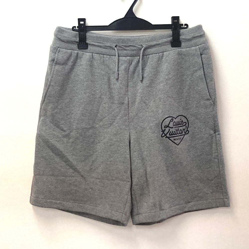 LOUIS VUITTON Shorts cotton gray NIGO collaboration Shorts with heart logo XL