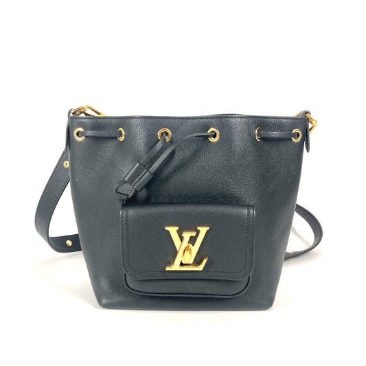 LOUIS VUITTON Shoulder Bag leather black Rock Me BucketNV