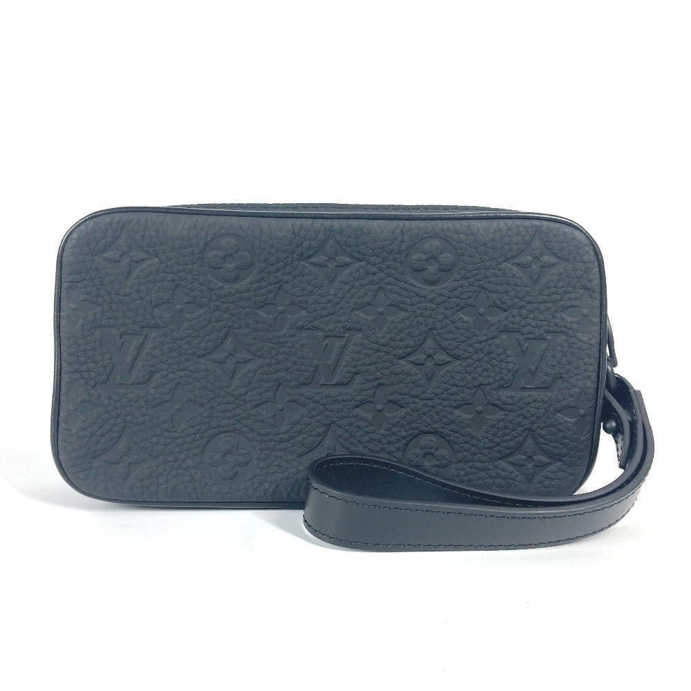 LOUIS VUITTON Clutch bag Taurillon Clemence leather, *Box is torn black Monogram Taurillon Clemence Chain Pochette Verga