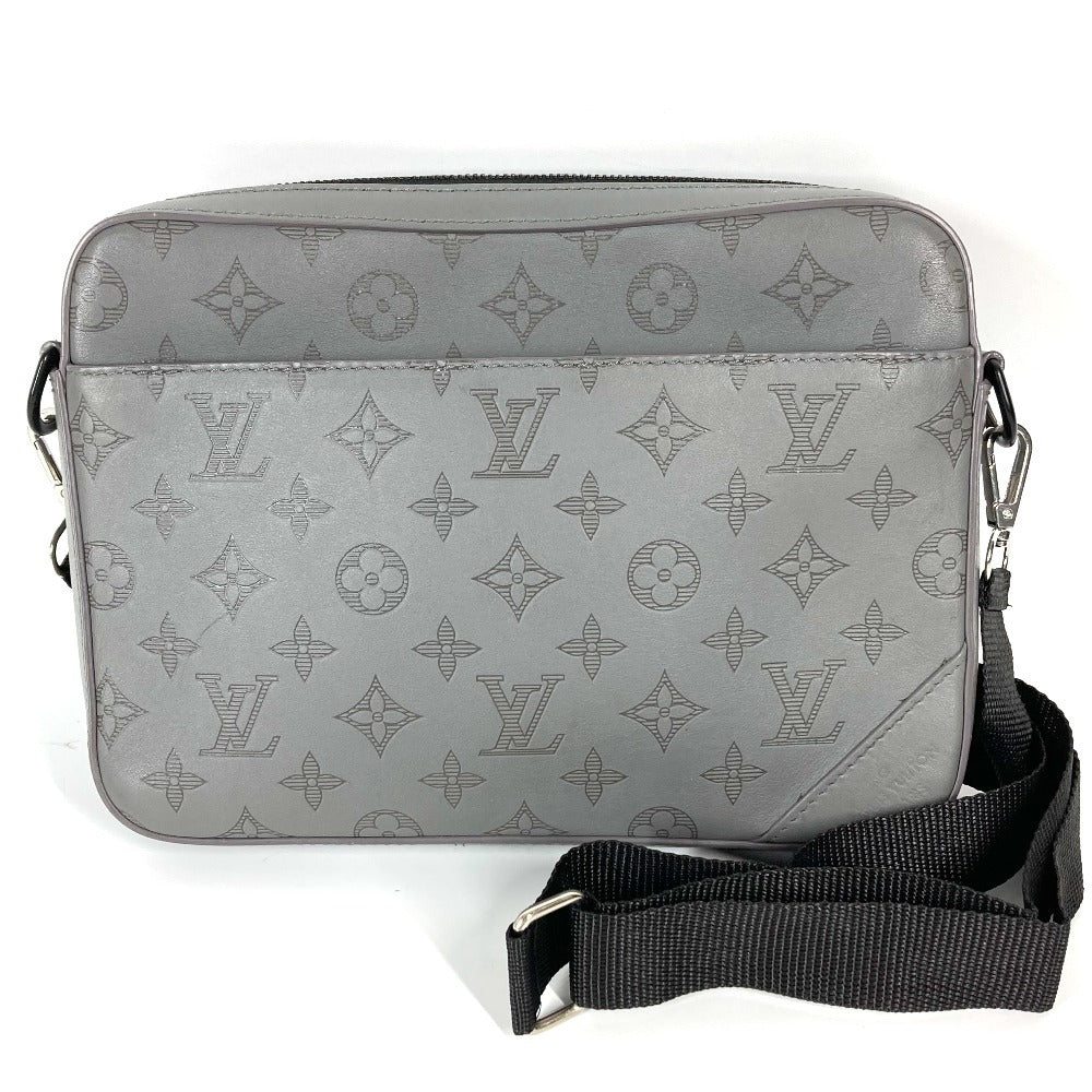 LOUIS VUITTON Shoulder Bag Monogram shadow leather gray Monogram shadow Duo messenger