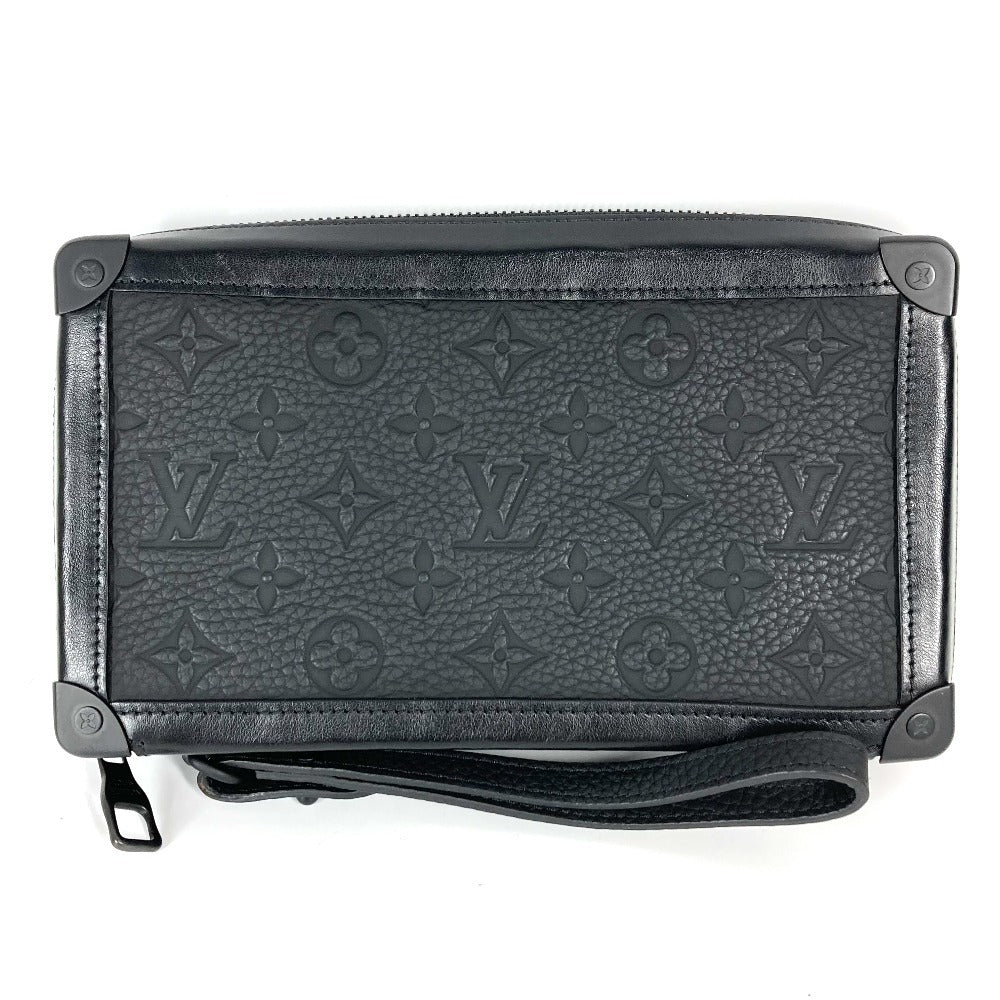 LOUIS VUITTON Clutch bag Taurillon Clemence Leather black Monogram Taurillon Clemence Soft trunk clutch
