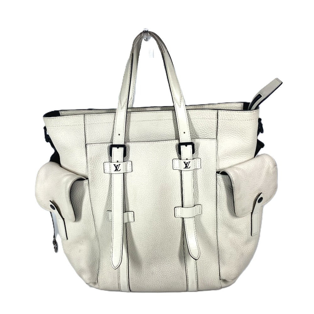 LOUIS VUITTON Shoulder Bag Taurillon Clemence Leather white Monogram christopher tote