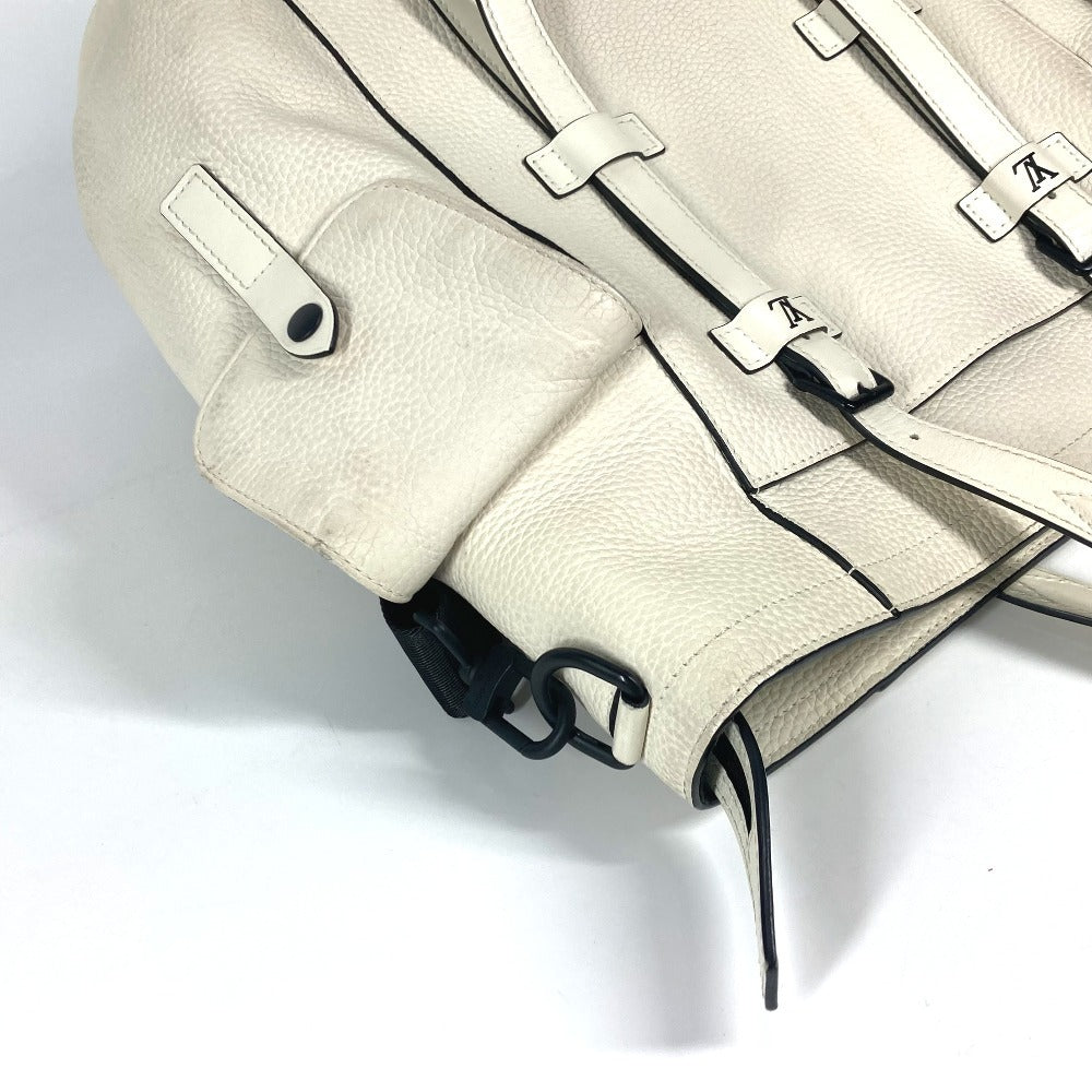 LOUIS VUITTON Shoulder Bag Taurillon Clemence Leather white Monogram christopher tote