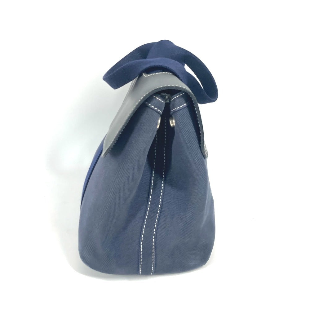 HERMES Handbag Leather / canvas Navy Valparaiso PM Valparaiso