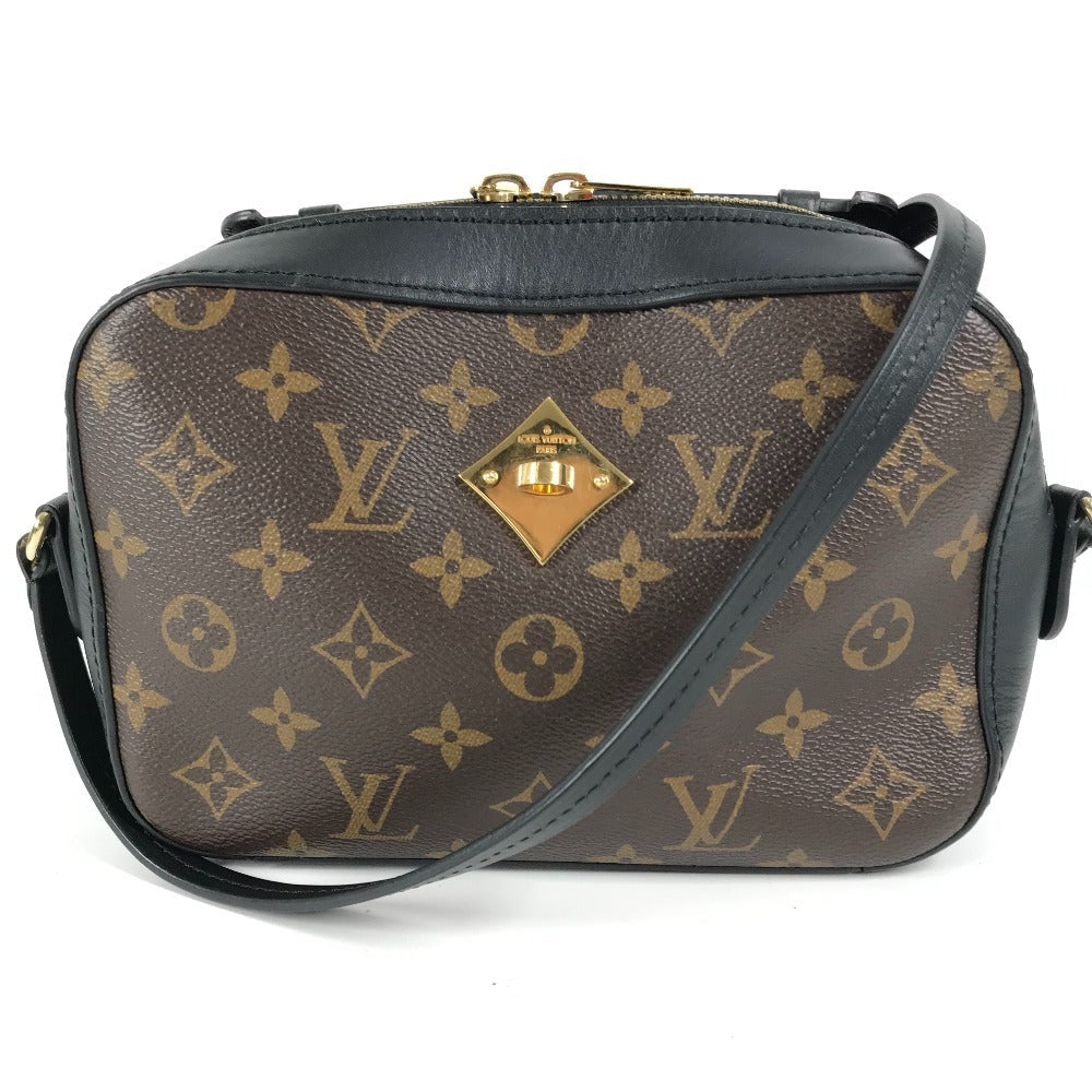 LOUIS VUITTON Shoulder Bag Monogram canvas black Monogram Saintonge