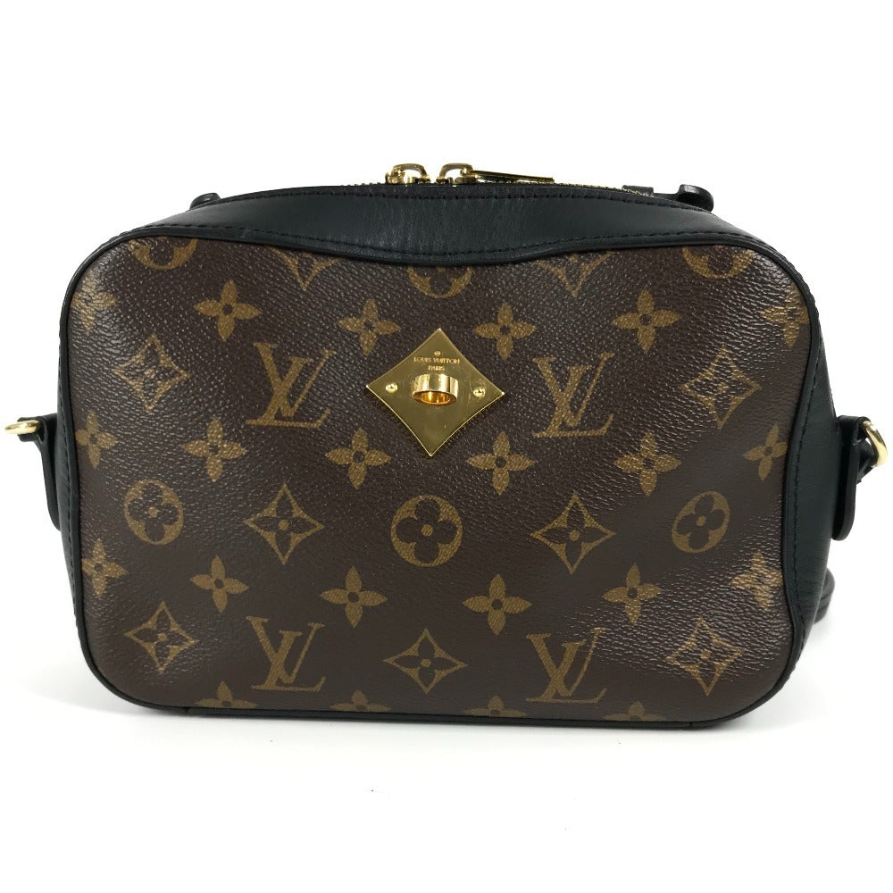LOUIS VUITTON Shoulder Bag Monogram canvas black Monogram Saintonge