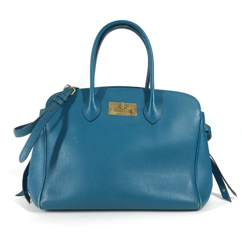 LOUIS VUITTON Tote Bag Taurillon Clemence Leather blue Mira MM
